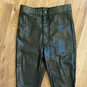 Abercrombie & Fitch Faux Leather Pants - Ultra Hi-Rise Super Skinny Ankle